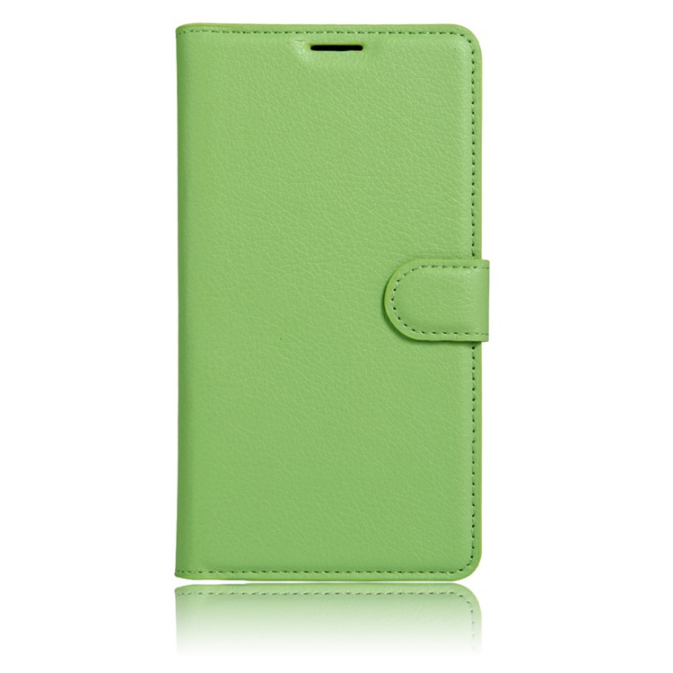 Lychee Skin Leather Card Holder Case for Acer Liquid Z6 Plus - Green-2