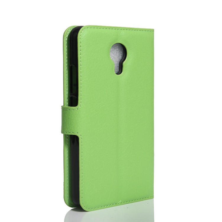 Lychee Skin Leather Card Holder Case for Acer Liquid Z6 Plus - Green-3