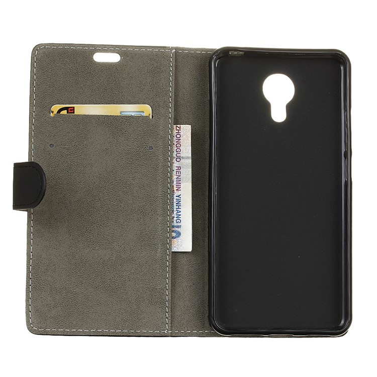 Wallet Leather Stand Case for Acer Liquid Z6 Plus - Black-4