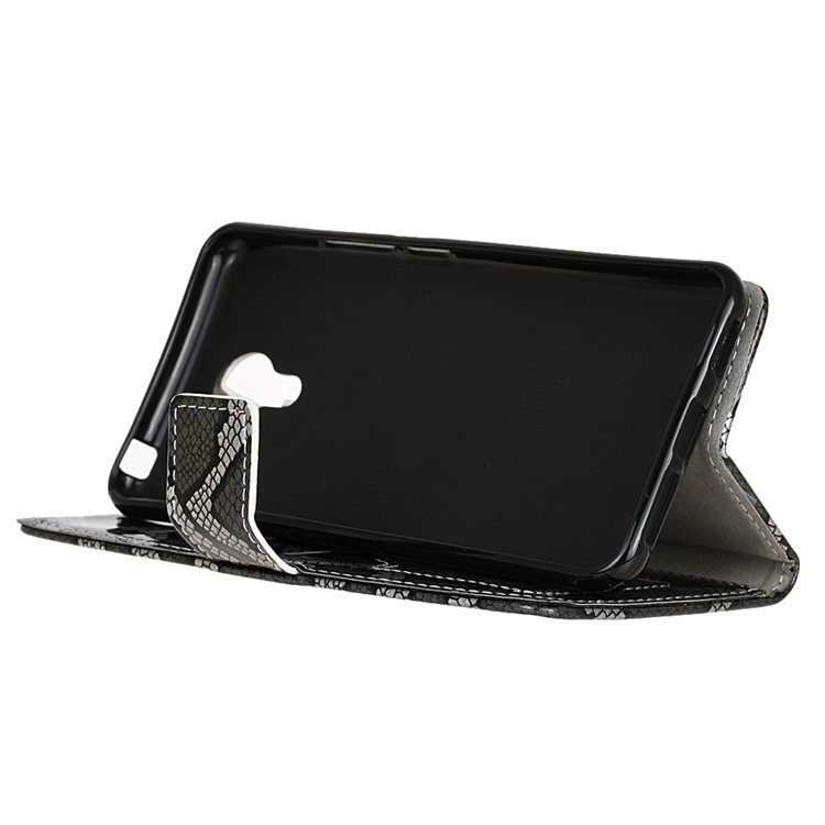 Snake Skin Leather Wallet Stand Case for Acer Liquid Z6 Plus - Grey-5
