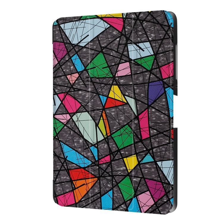 Patterned Leather Tri-fold Stand Case for Acer Iconia One 10 B3-A30 - Geometric Pattern and Lines-7