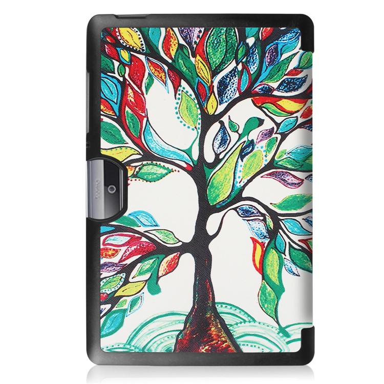 Tri-fold Flip Patterned Leather Case for Acer Iconia One 10 B3-A30 - Colored Tree Painting-3