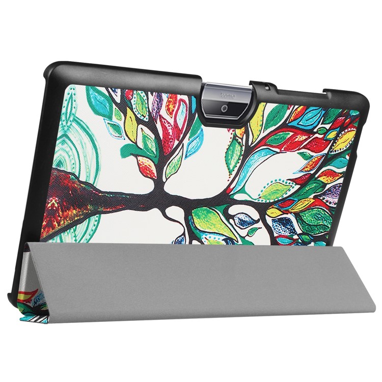 Tri-fold Flip Patterned Leather Case for Acer Iconia One 10 B3-A30 - Colored Tree Painting-5