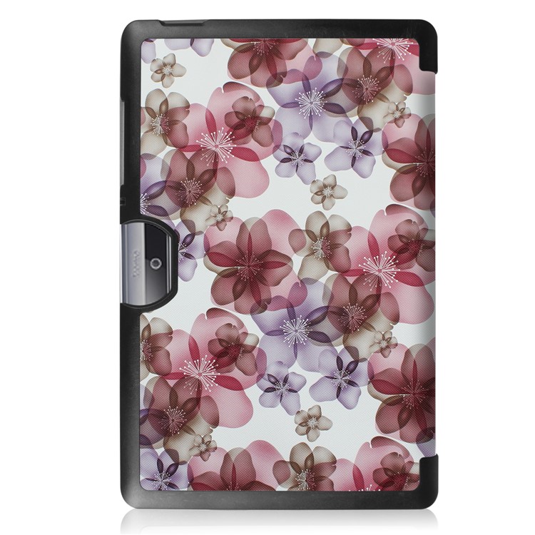 Tri-fold Stand Leather Patterned Case for Acer Iconia One 10 B3-A30 - Beautiful Flowers-3