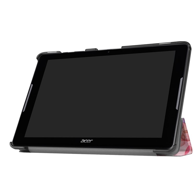 Tri-fold Stand Leather Patterned Case for Acer Iconia One 10 B3-A30 - Beautiful Flowers-6