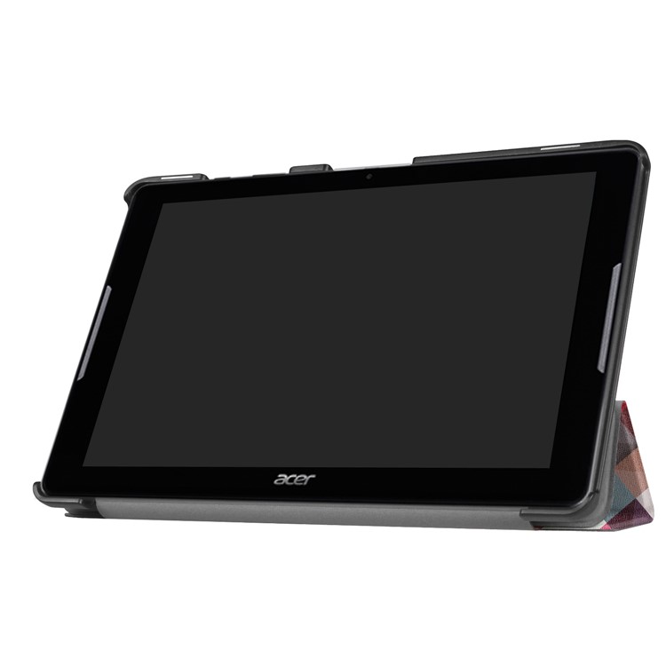 PU Leather Tri-fold Flip Stand Case for Acer Iconia One 10 B3-A30 - Flowered Girl with Wings-6
