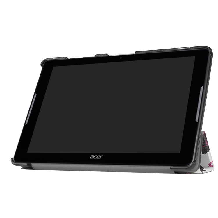 Printing Pattern Tri-fold Leather Case for Acer Iconia One 10 B3-A30 - Colorful Triangle Grid-6