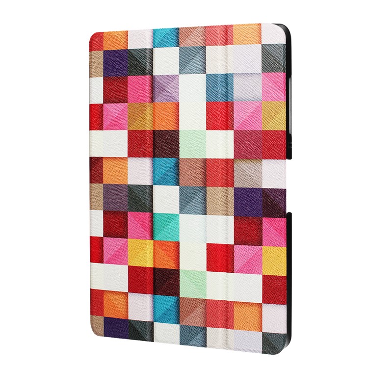Printing Pattern Tri-fold Leather Case for Acer Iconia One 10 B3-A30 - Colorful Triangle Grid-7
