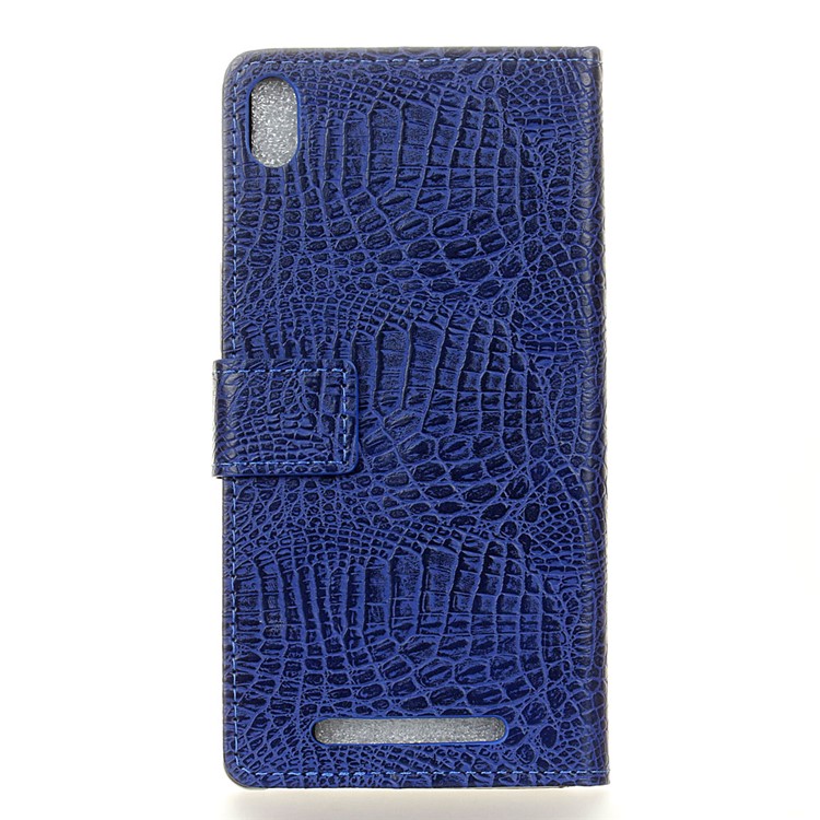 For Acer Liquid X2 Crocodile Texture Wallet Stand Leather Mobile Casing - Blue-2
