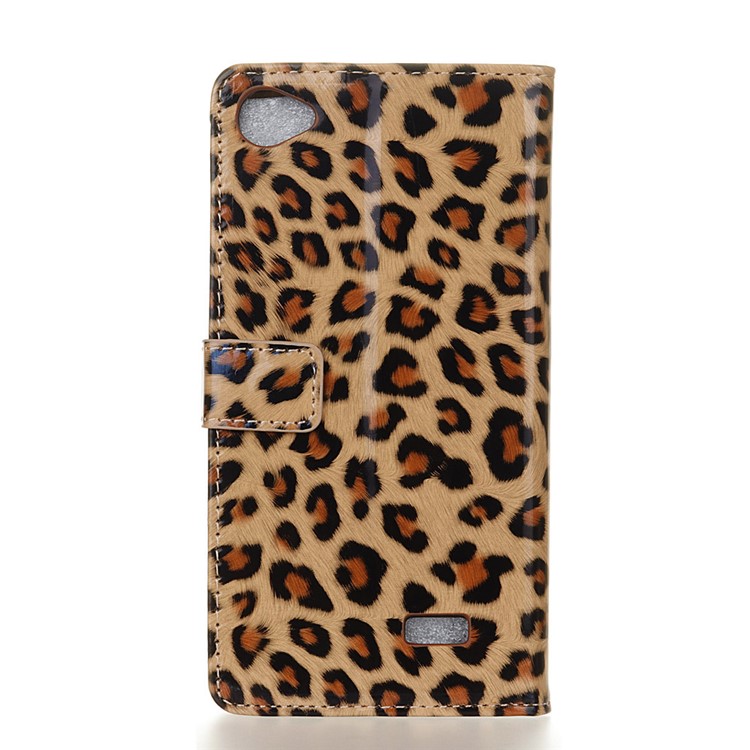 For Acer Liquid Z6E Glossy Leopard Pattern Leather Wallet Stand Case-2