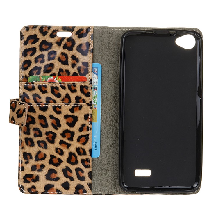 For Acer Liquid Z6E Glossy Leopard Pattern Leather Wallet Stand Case-3