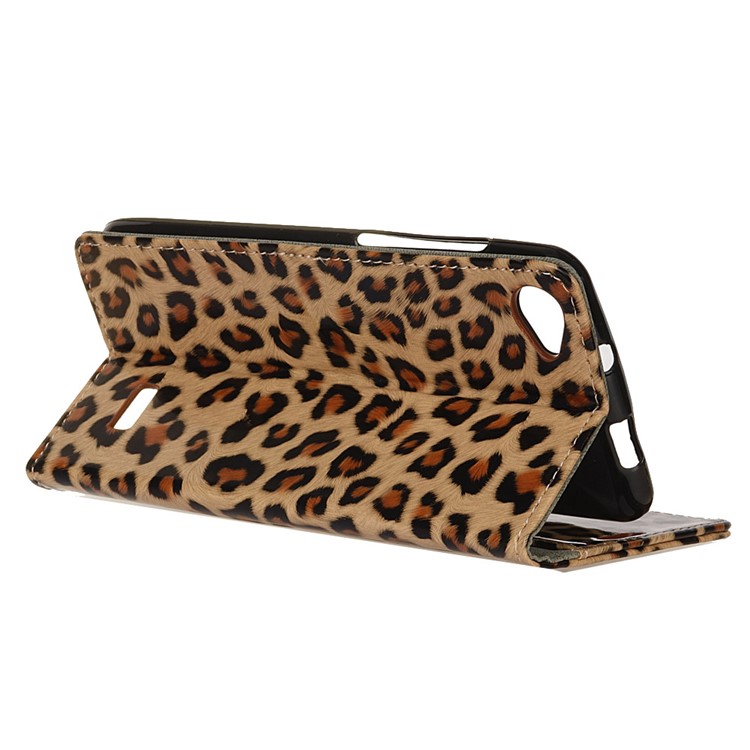For Acer Liquid Z6E Glossy Leopard Pattern Leather Wallet Stand Case-4