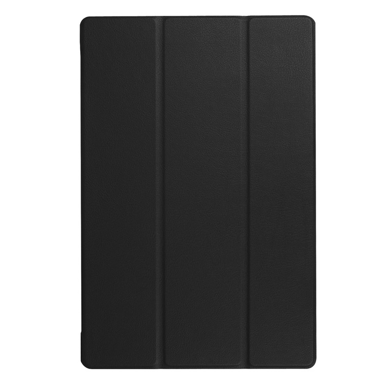 Tri-fold Leather Stand Case Protective Shell for Acer Iconia One 10 B3-A40 - Black-2