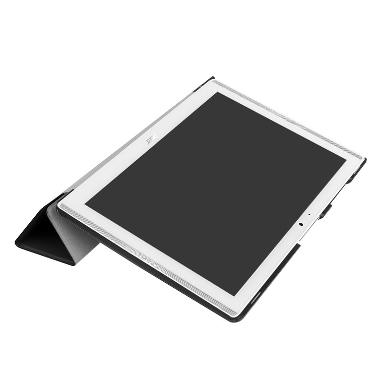 Tri-fold Leather Stand Case Protective Shell for Acer Iconia One 10 B3-A40 - Black-6