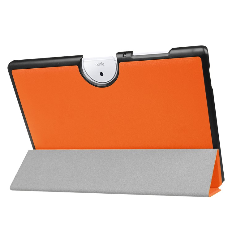 For Acer Iconia One 10 B3-A40 Tri-fold Leather Stand Casing - Orange-5