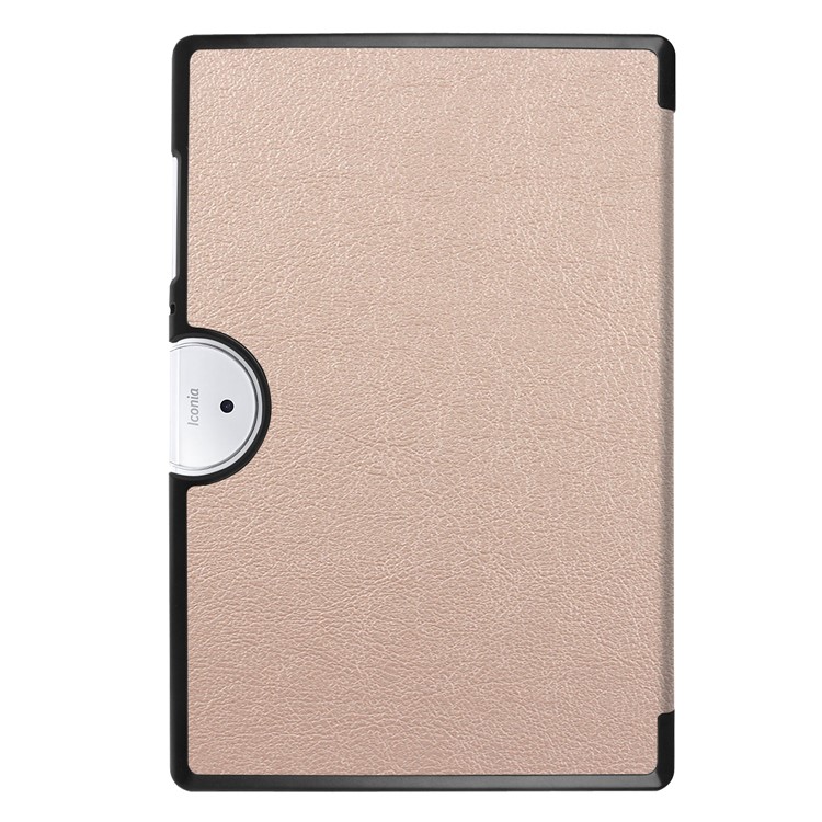 For Acer Iconia One 10 B3-A40 Tri-fold Leather Stand Cover Protector - Rose Gold-3