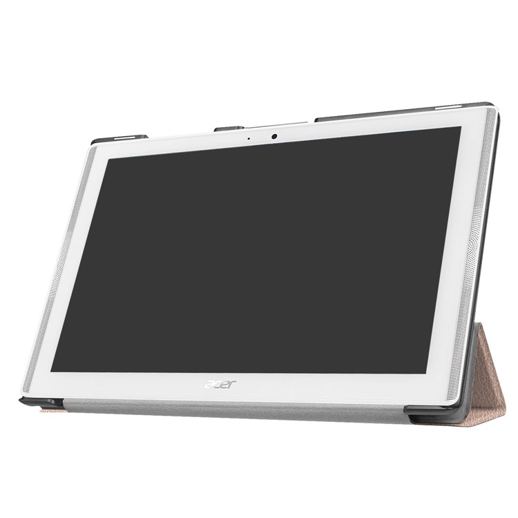 For Acer Iconia One 10 B3-A40 Tri-fold Leather Stand Cover Protector - Rose Gold-4