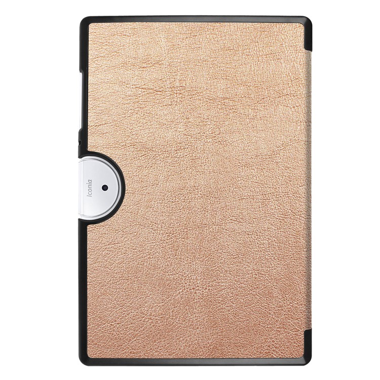 For Acer Iconia One 10 B3-A40 Tri-fold Leather Stand Case - Gold-3