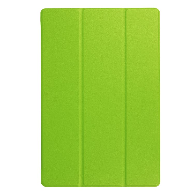 Tri-fold Leather Stand Cover for Acer Iconia One 10 B3-A40 - Green-2