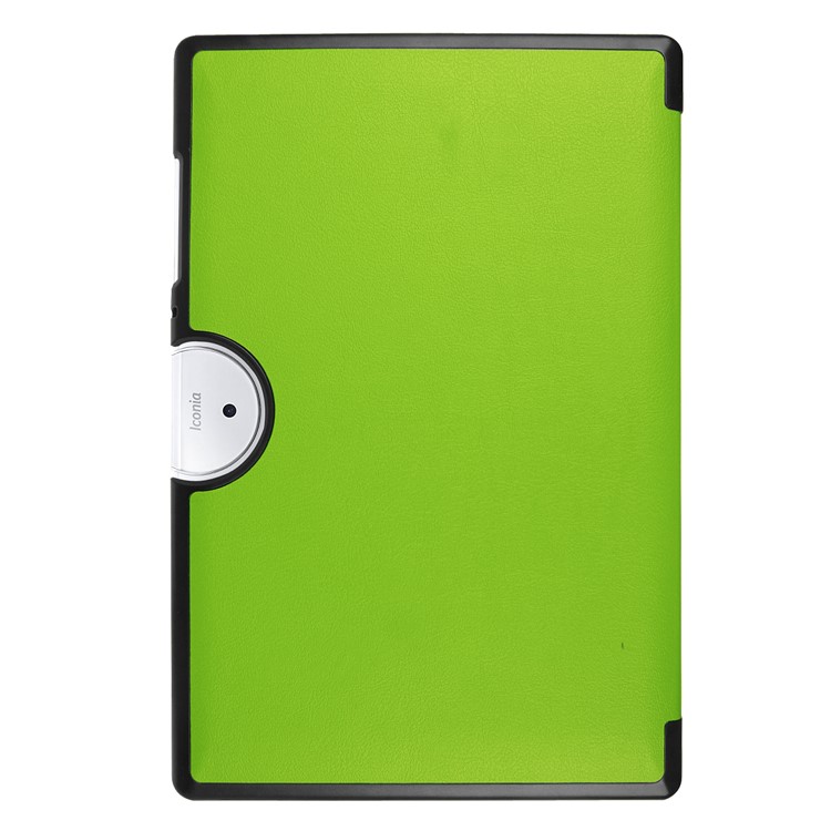 Tri-fold Leather Stand Cover for Acer Iconia One 10 B3-A40 - Green-3