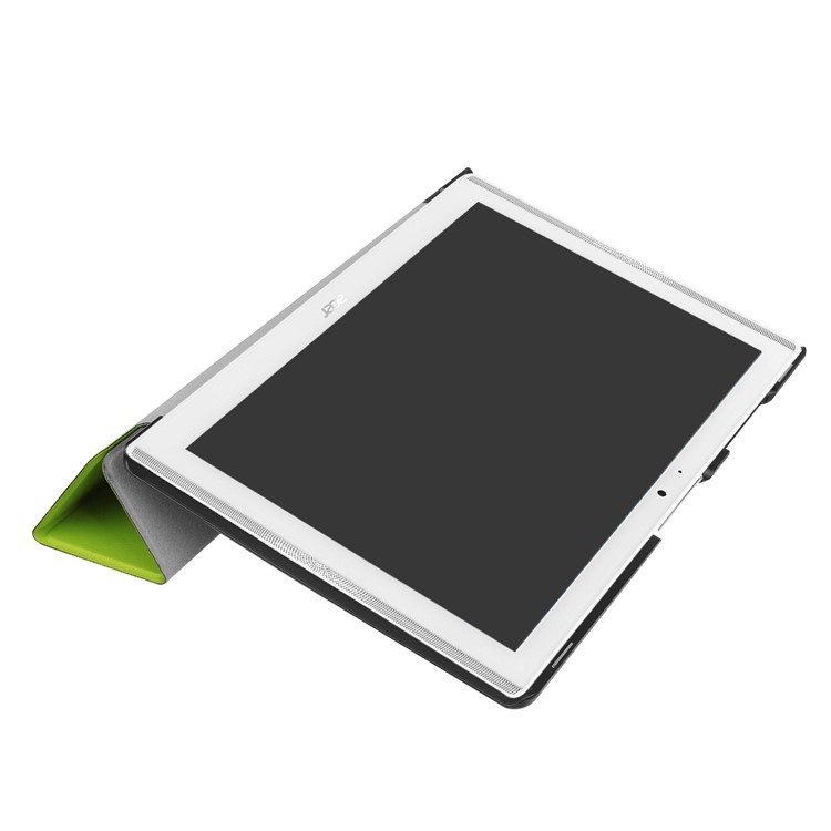 Tri-fold Leather Stand Cover for Acer Iconia One 10 B3-A40 - Green-6