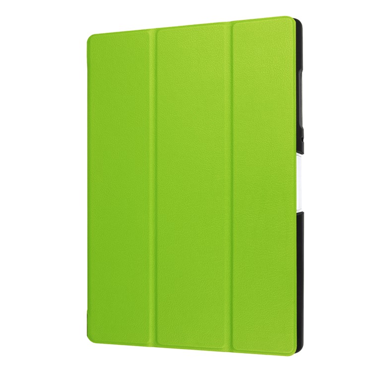 Tri-fold Leather Stand Cover for Acer Iconia One 10 B3-A40 - Green-7