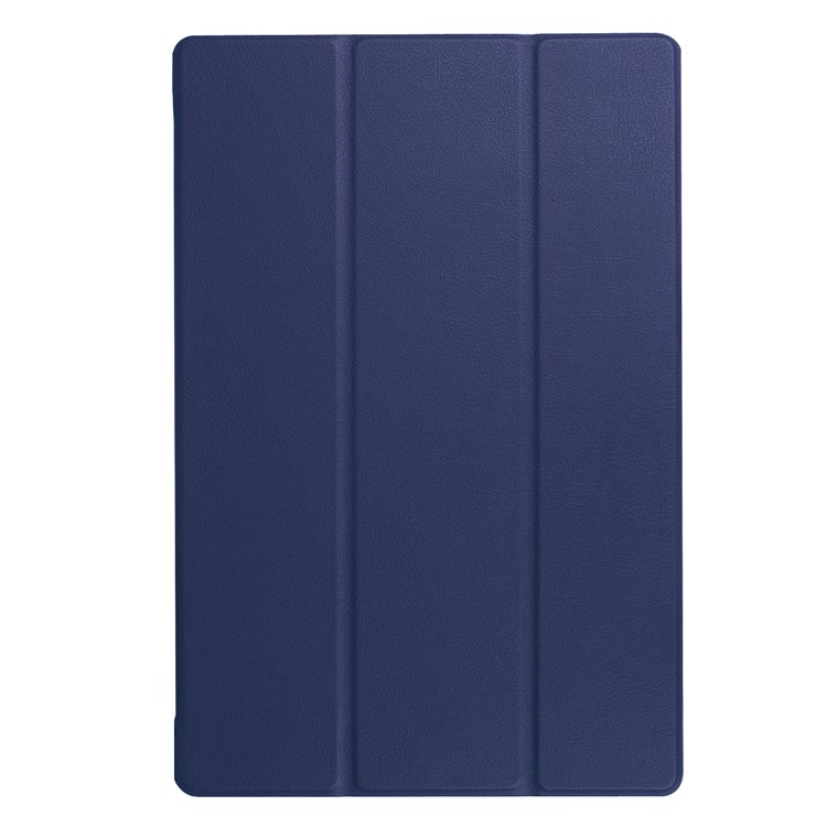 Tri-fold Leather Stand Casing for Acer Iconia One 10 B3-A40 - Dark Blue-2