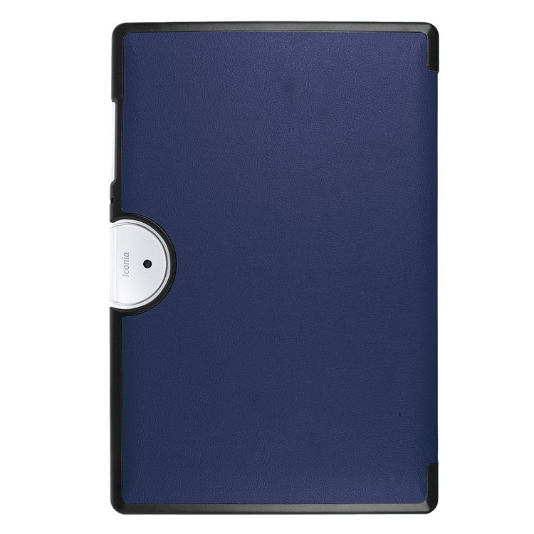 Tri-fold Leather Stand Casing for Acer Iconia One 10 B3-A40 - Dark Blue-3