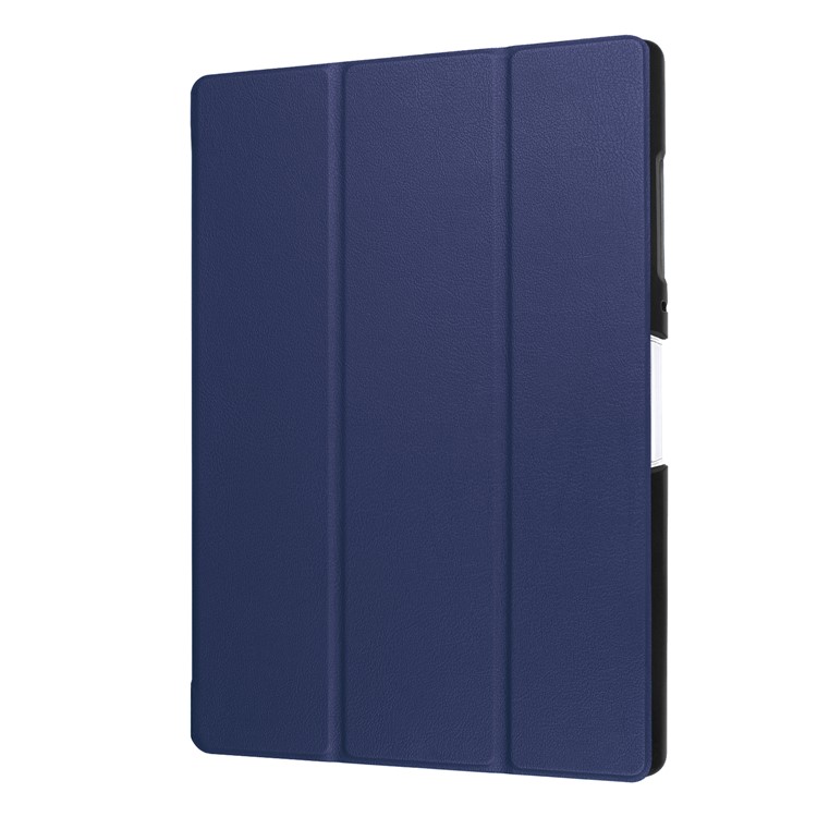 Tri-fold Leather Stand Casing for Acer Iconia One 10 B3-A40 - Dark Blue-7