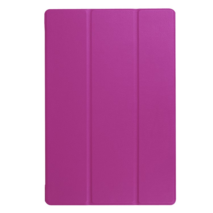 Tri-fold Leather Stand Case Protector for Acer Iconia One 10 B3-A40 - Purple-2