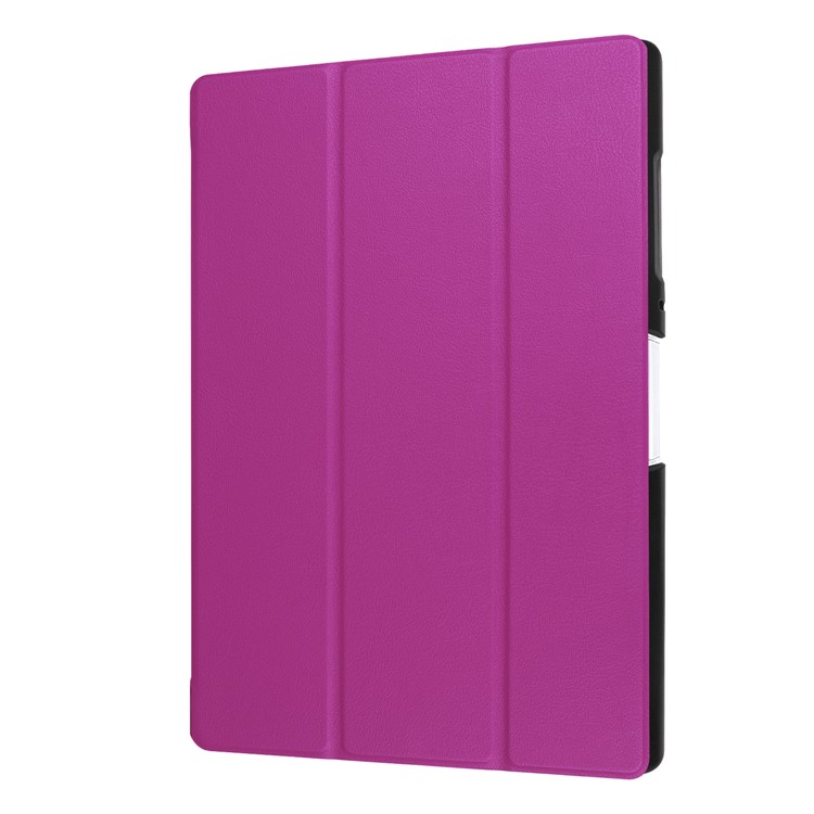 Tri-fold Leather Stand Case Protector for Acer Iconia One 10 B3-A40 - Purple-7