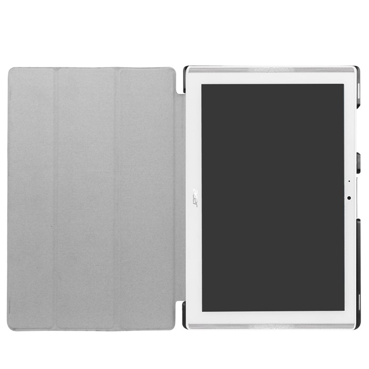 Tri-fold Leather Stand Case Protector for Acer Iconia One 10 B3-A40 - Purple-9