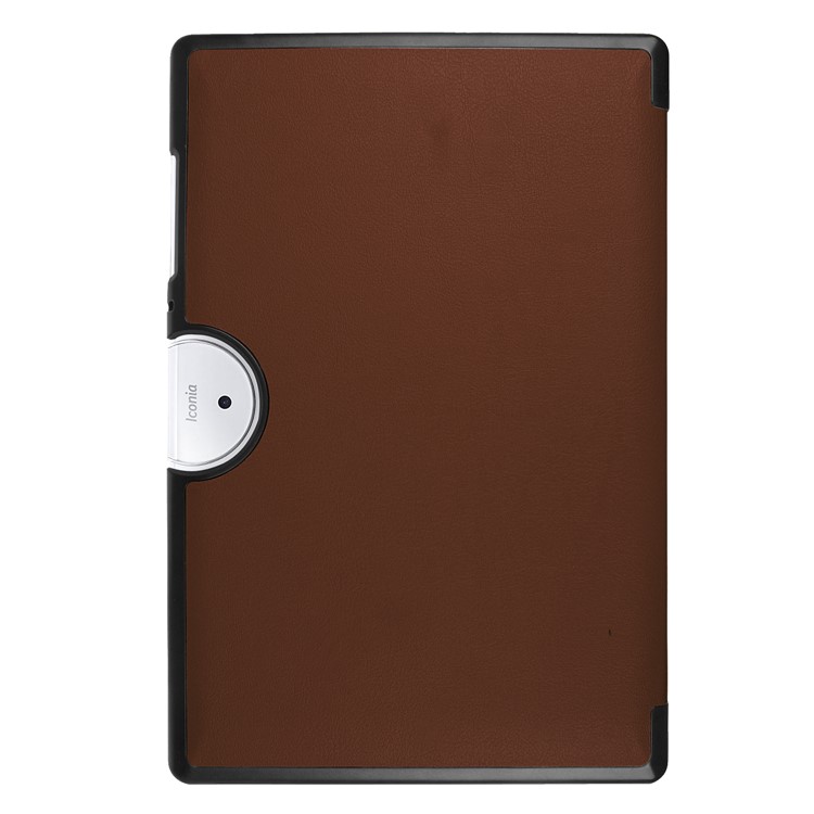 Tri-fold Leather Stand Protective Case for Acer Iconia One 10 B3-A40 - Brown-3