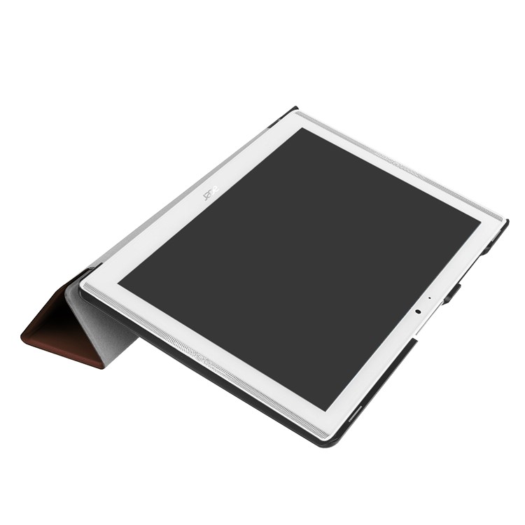 Tri-fold Leather Stand Protective Case for Acer Iconia One 10 B3-A40 - Brown-6