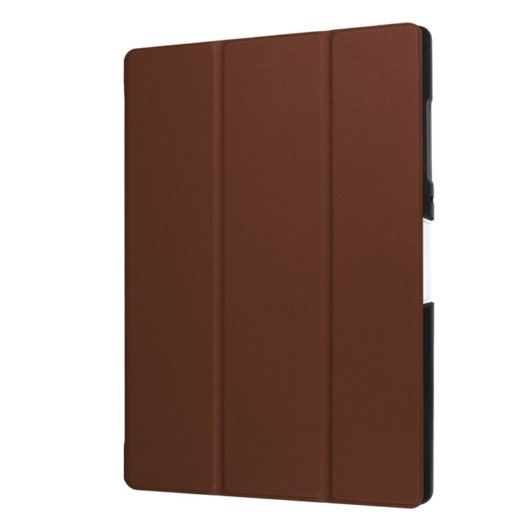 Tri-fold Leather Stand Protective Case for Acer Iconia One 10 B3-A40 - Brown-7