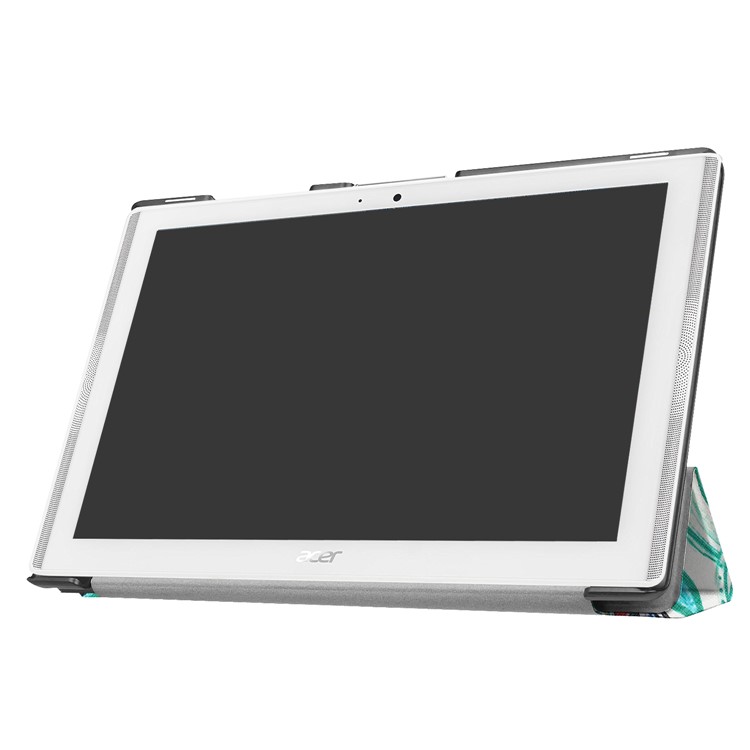 Tri-fold Stand Leather Patterned Casing for Acer Iconia One 10 B3-A40 - Colored Tree Painting-4