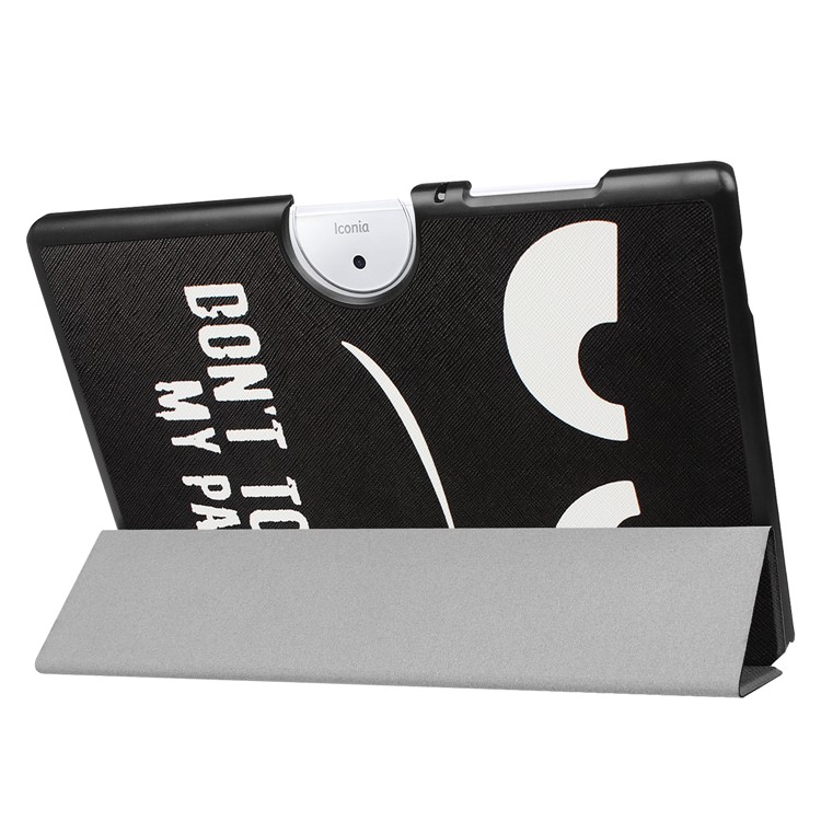 Tri-fold Stand Leather Patterned Cover for Acer Iconia One 10 B3-A40 - Do Not Touch My Pad-5