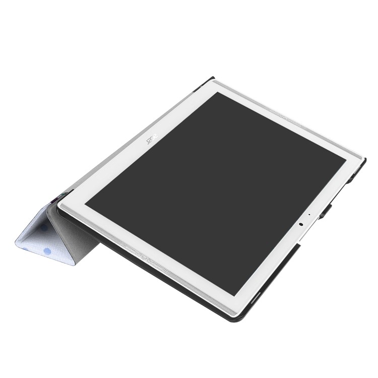 Tri-fold Stand Leather Patterned Shell for Acer Iconia One 10 B3-A40 - Owl Napping on Branch-6