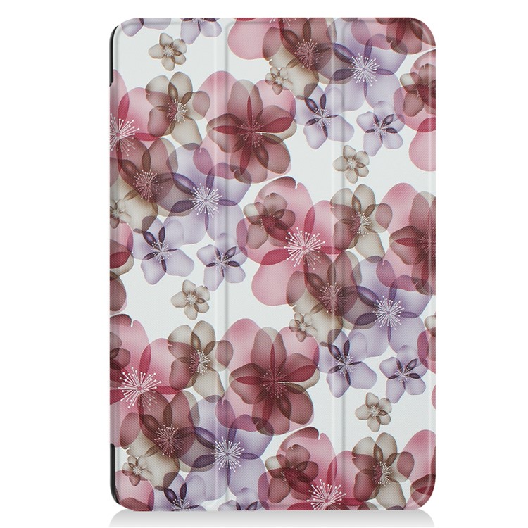 PU Leather Tri-fold Flip Stand Patterned Case for Acer Iconia One 10 B3-A40 - Beautiful Flowers-2