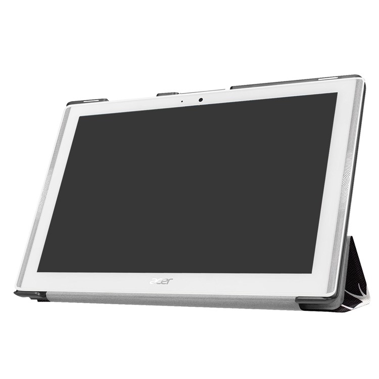 For Acer Iconia One 10 B3-A40 Tri-fold Stand Leather Patterned Tablet Shell - Dandelion-4