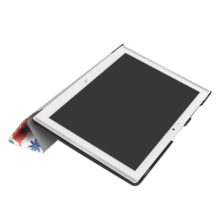 For Acer Iconia One 10 B3-A40 Tri-fold Stand Leather Patterned Cover - Colorful Butterfly-6