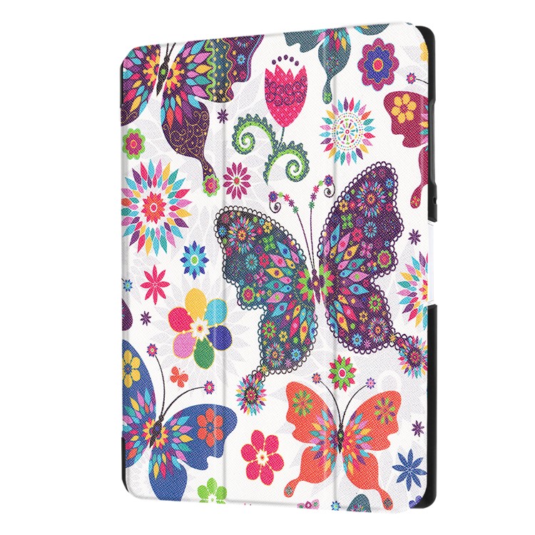 For Acer Iconia One 10 B3-A40 Tri-fold Stand Leather Patterned Cover - Colorful Butterfly-7