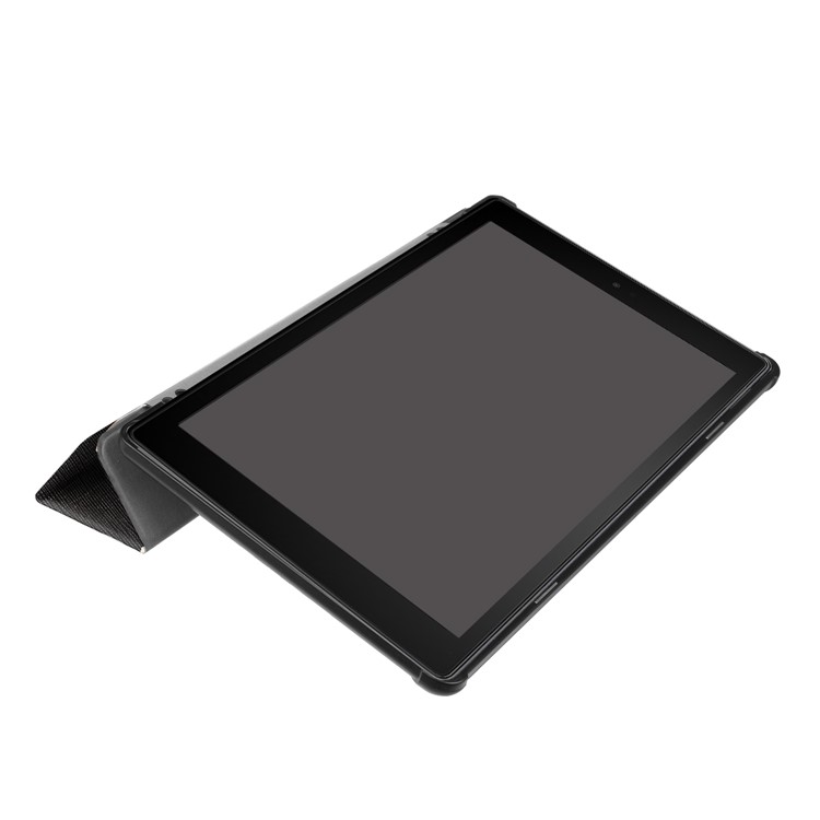 Pattern Printing Leather Tri-fold Stand Tablet Shell for Amazon Fire HD 10 (2017) - Do Not Touch My Pad-4