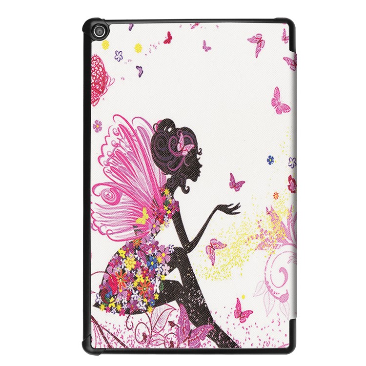 Pattern Printing Leather Tri-fold Stand Cover for Amazon Fire HD 10 (2017) - Pretty Fairy-3