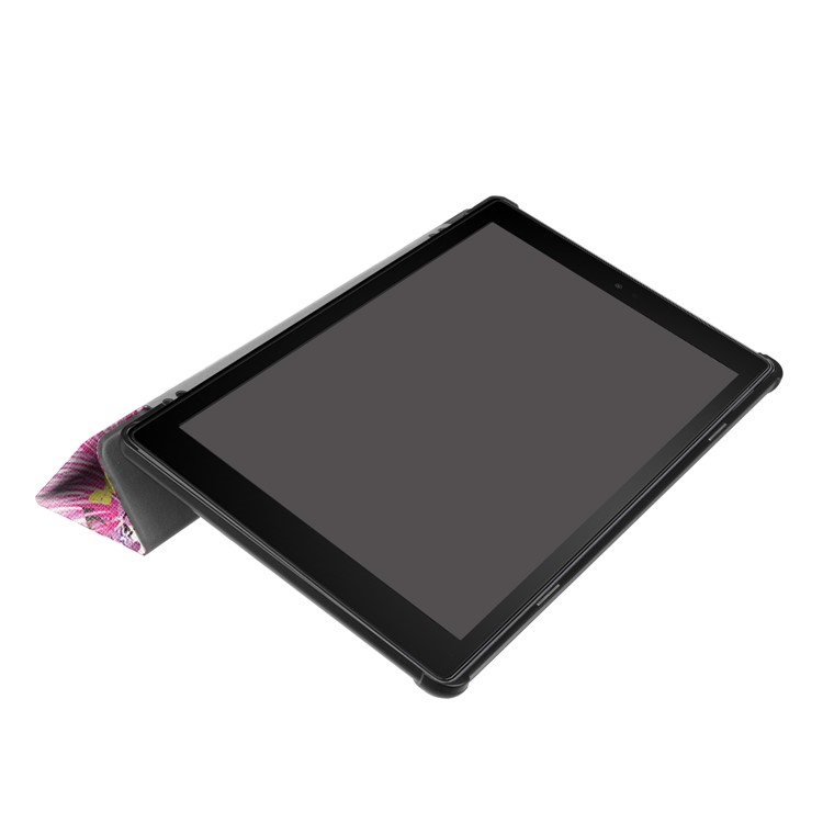 Pattern Printing Leather Tri-fold Stand Cover for Amazon Fire HD 10 (2017) - Pretty Fairy-4