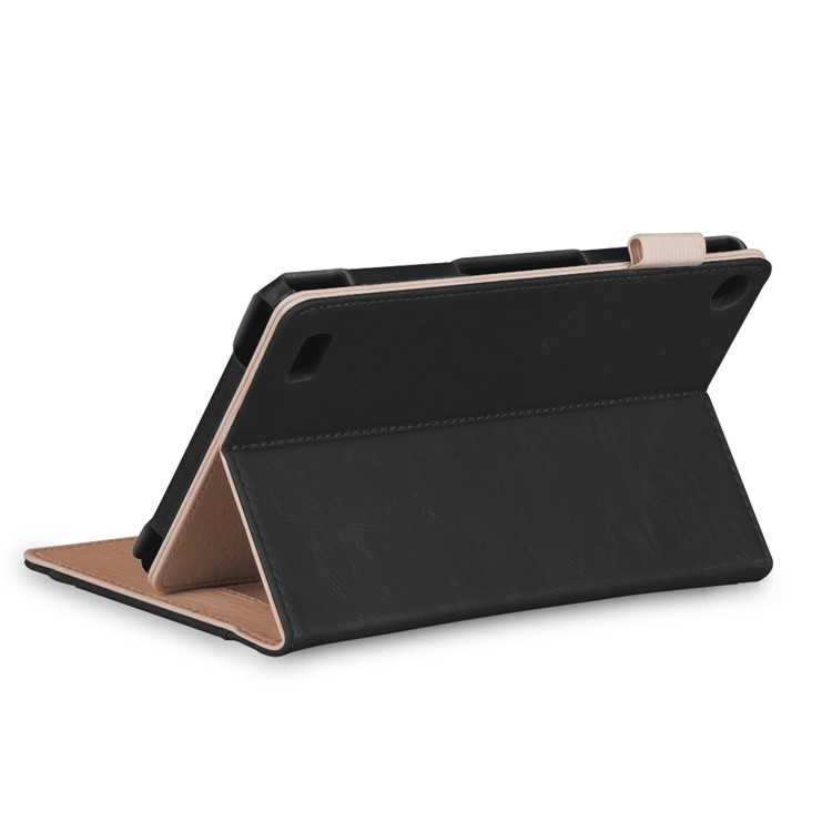 Folio PU Leather Smart Stand Case for Amazon All-New Fire 7 (2017) / Fire 7 (2015) - Black-6