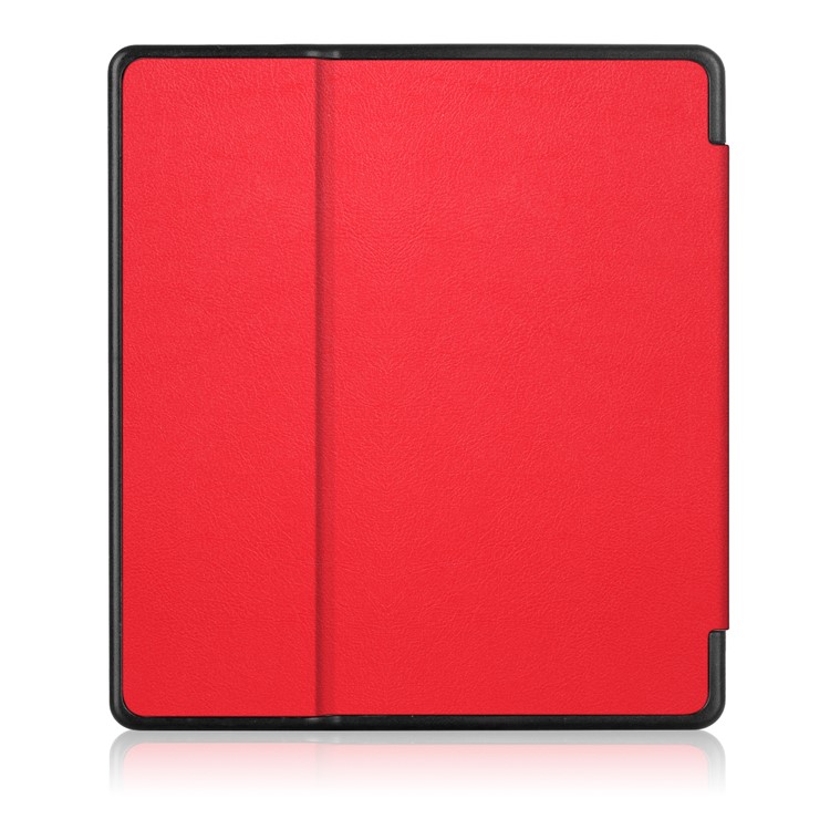 Folio Smart Leather Cover for Amazon Kindle Oasis 7-inch (2017) - Red-3