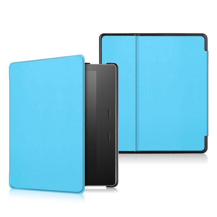 Folio Smart Leather Protective Case for Amazon Kindle Oasis 7-inch (2017) - Baby Blue-1