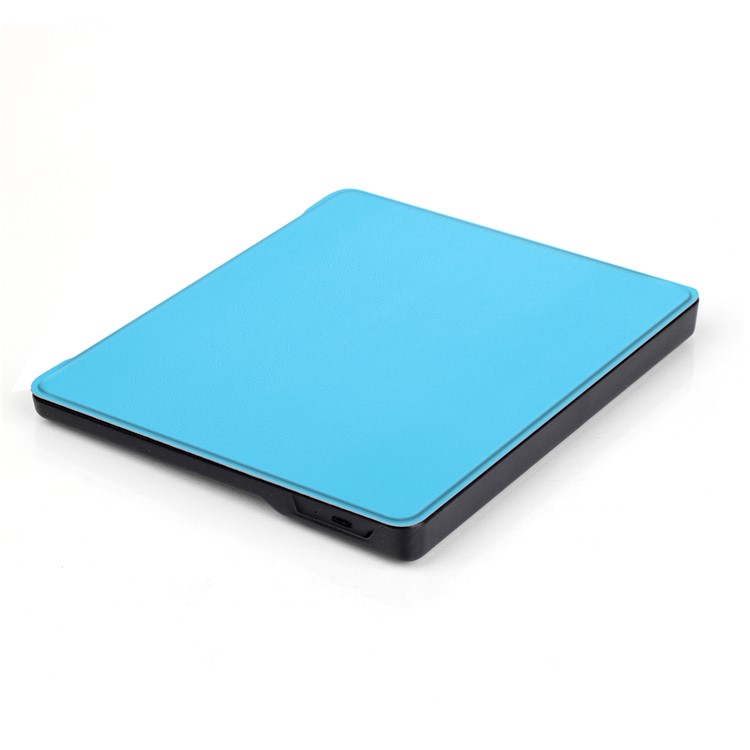 Folio Smart Leather Protective Case for Amazon Kindle Oasis 7-inch (2017) - Baby Blue-5