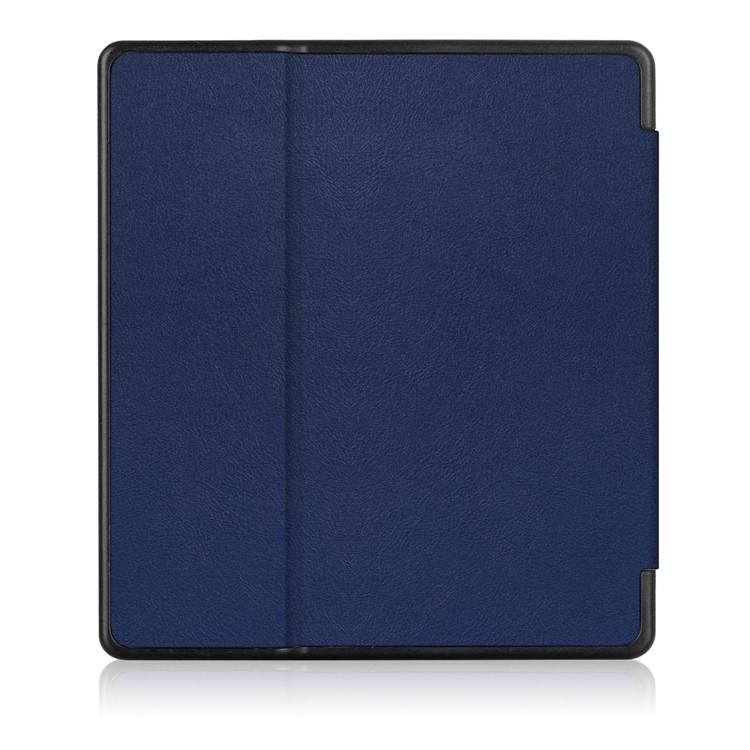 Folio Smart Leather Cover Protector for Amazon Kindle Oasis 7-inch (2017) - Dark Blue-3